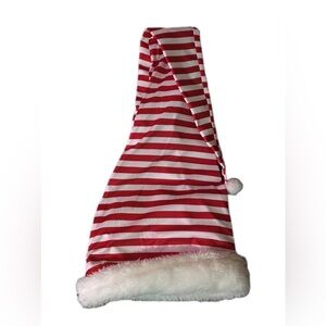 Red and White Striped Santa Hat